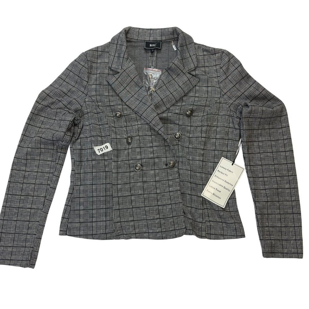 haze blazer new with tag black/ white   large